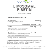 Sharoaid Liposomal Fisetin with Quercetin 1200 mg - 60 Cápsulas Blandas - Haz Tu Pedido