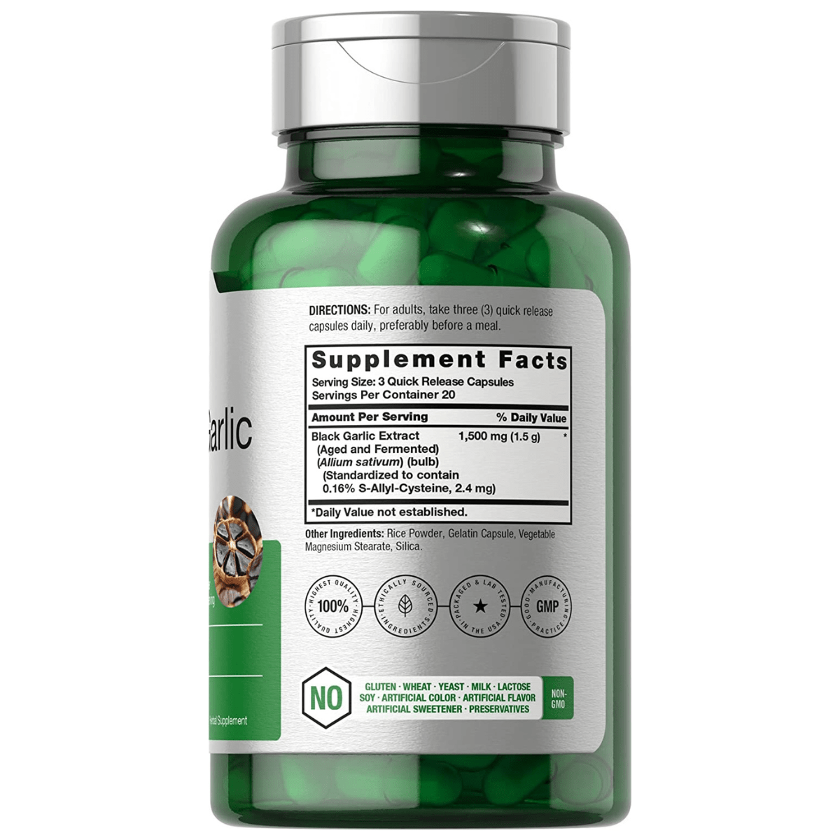 Horbaach Aged Black Garlic 1500 mg - 60 Cápsulas - Haz Tu Pedido