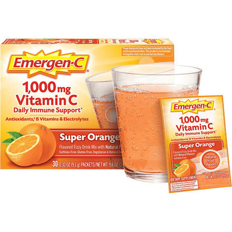 Emergen-C Vitamin C 1000 mg - Naranja - 60 Paquetes - Haz Tu Pedido