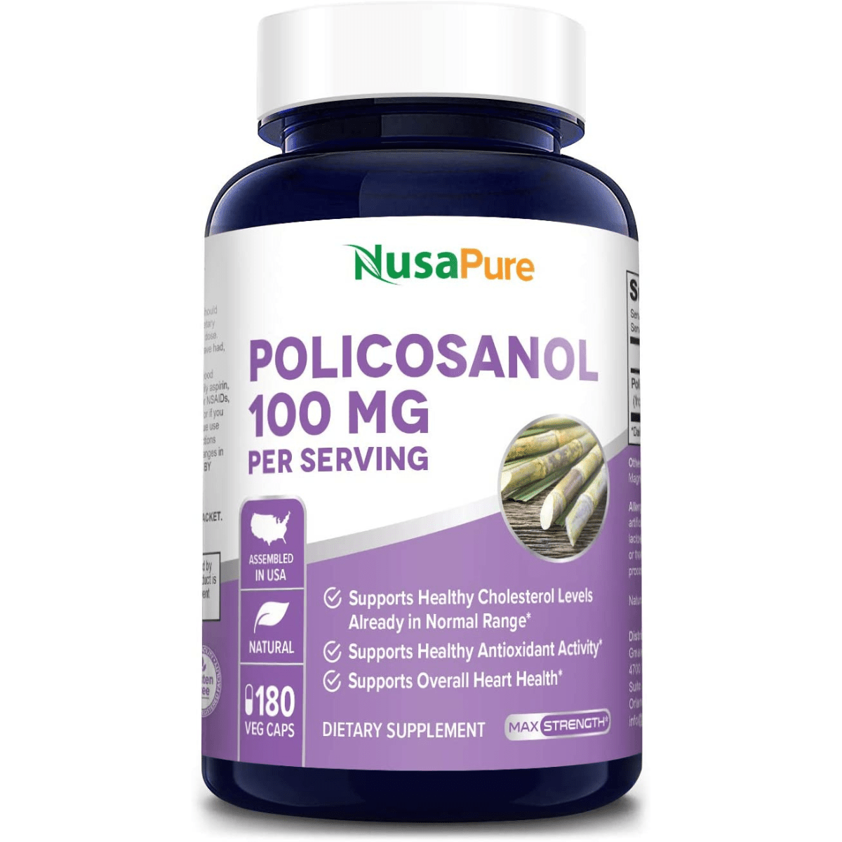 NusaPure Policosanol 100 mg - 180 Cápsulas Vegetales - Haz Tu Pedido