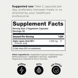 Toniiq Alpha Lipoic Acid - 120 Cápsulas - Haz Tu Pedido