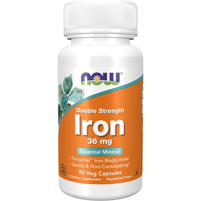 NOW Foods Iron 36 mg - 90 Cápsulas Veganas - Haz Tu Pedido