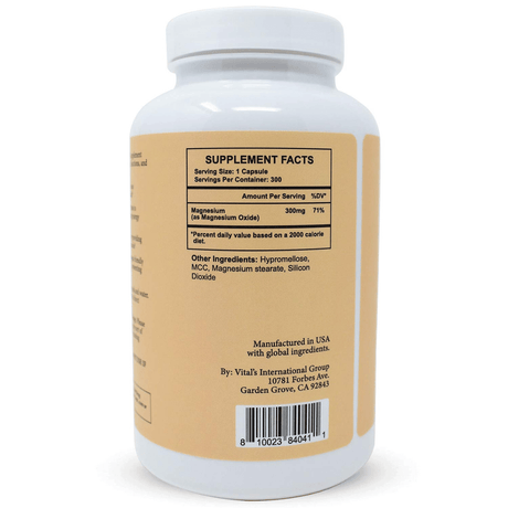 Mountain Top Magnesium 300 mg - 300 Cápsulas - Haz Tu Pedido