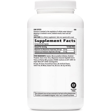 GNC Potassium & Magnesium Aspartate - 240 Cápsulas - Haz Tu Pedido
