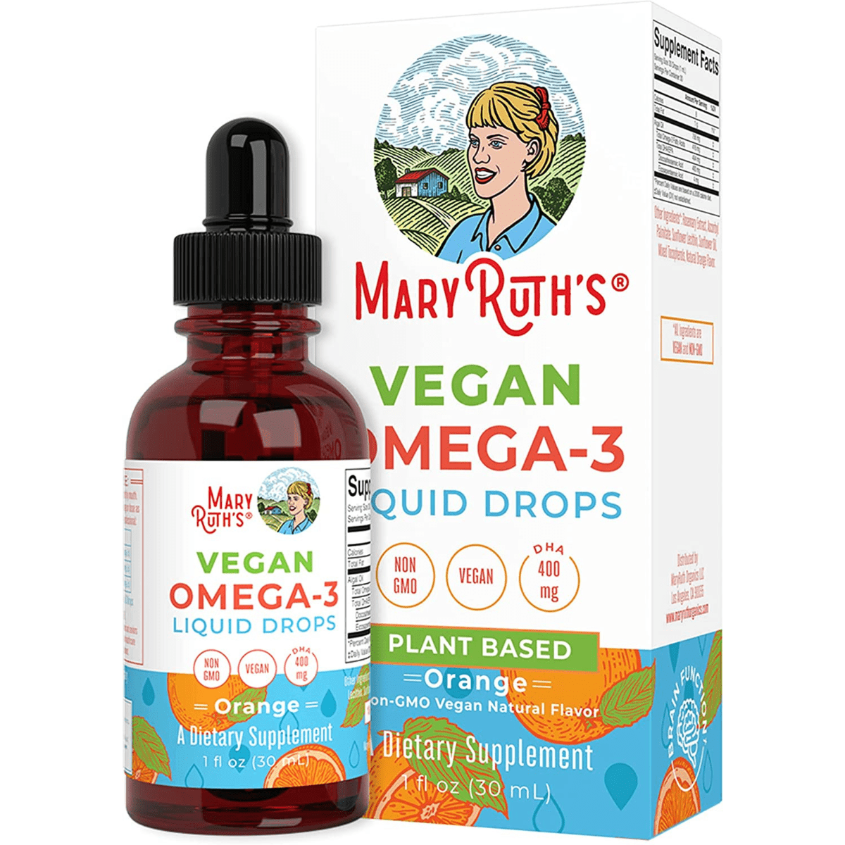 MaryRuth Organics Omega 3 Liquid Vegan - Naranja - 30 ml - Haz Tu Pedido