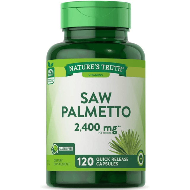 Natures Truth Saw Palmetto 2400 mg - 120 Cápsulas de Liberación Rápida - Haz Tu Pedido