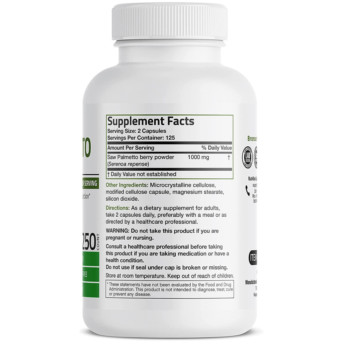 Bronson Saw Palmetto 1000 mg - Haz Tu Pedido
