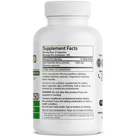 Bronson Saw Palmetto 1000 mg - Haz Tu Pedido