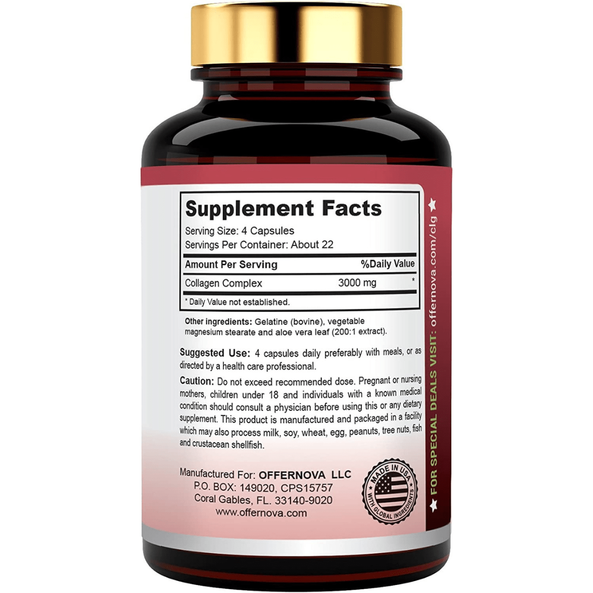 Colágeno Hidrolizado - 3000 mg- 90 Cápsulas - Haz Tu Pedido