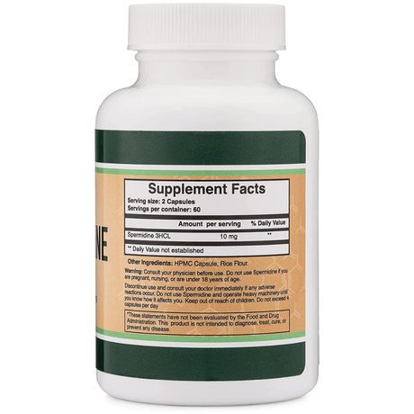 Double Wood Spermidine 10 mg - 120 Cápsulas - Haz Tu Pedido