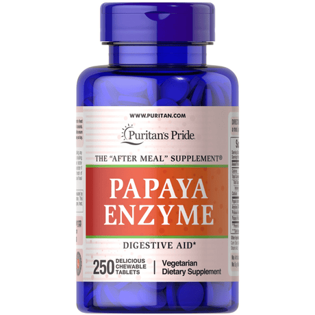 Puritans Pride Papaya enzyme - 250 Tabletas Masticable - Haz Tu Pedido