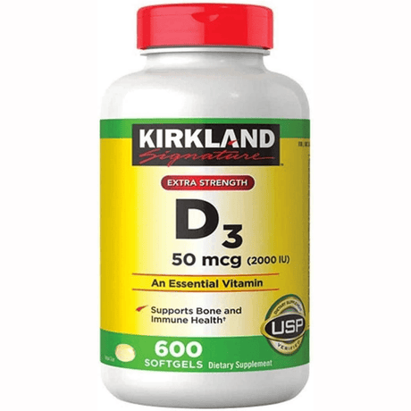 Kirkland Signature Vitamin D3 2000 I.U - 600 Cápsulas Blandas - Haz Tu Pedido