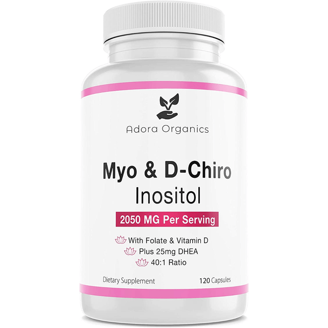 Adora Organics Myo& D-Chiro Inositol with Folate And Vitamin D - 120 Cápsulas - Haz Tu Pedido