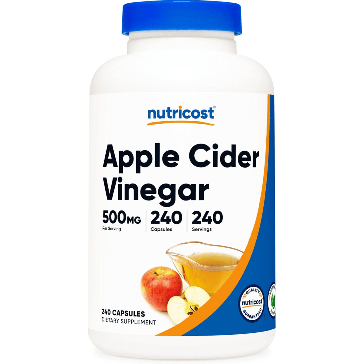 Nutricost Apple Cider Vinegar 500 mg - 240 Cápsulas - Haz Tu Pedido
