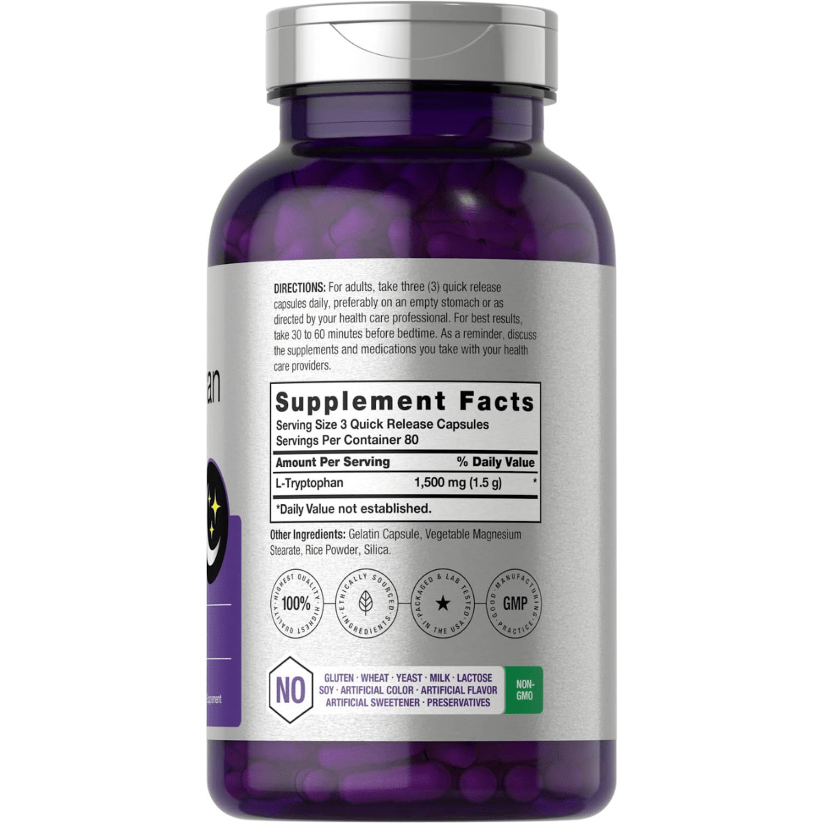 Horbaach L -Tryptophan 1500 mg - 240 Cápsulas - Haz Tu Pedido