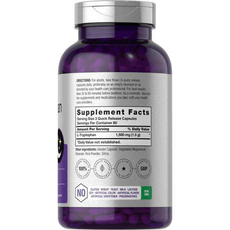 Horbaach L -Tryptophan 1500 mg - 240 Cápsulas - Haz Tu Pedido