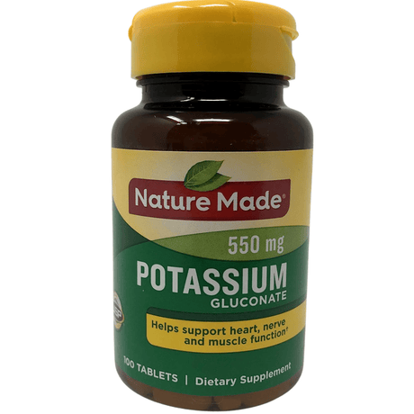 Nature Made Potassium Gluconate 550 mg - 100 Tabletas - Haz Tu Pedido