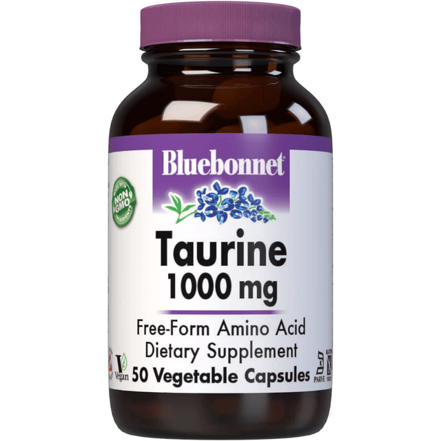 Bluebonnet Taurine 1000 mg - 50 Cápsulas Vegetales - Haz Tu Pedido