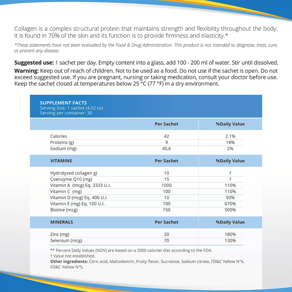 Hidrolágeno Q10 Hydrolyzed Collagen - 30 Paquetes - Haz Tu Pedido