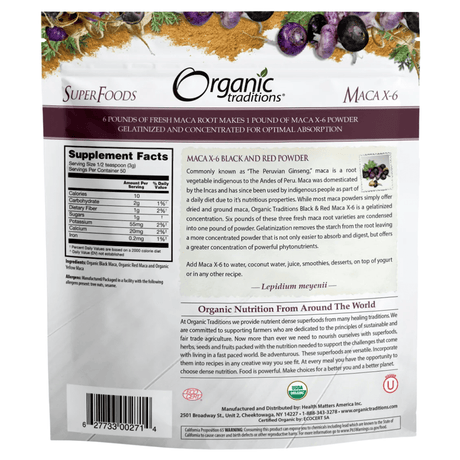 Organic Traditions Maca X-6 - 150 g - Haz Tu Pedido
