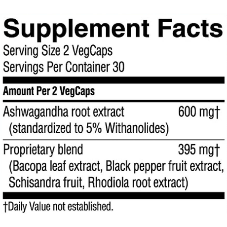 Nature's Sunshine Ashwagandha - 60 Capsulas Veganas - Haz Tu Pedido