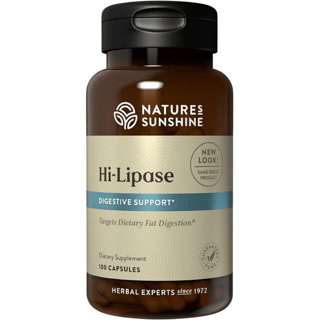 Nature's Sunshine Hi Lipase - 100 Cápsulas - Haz Tu Pedido