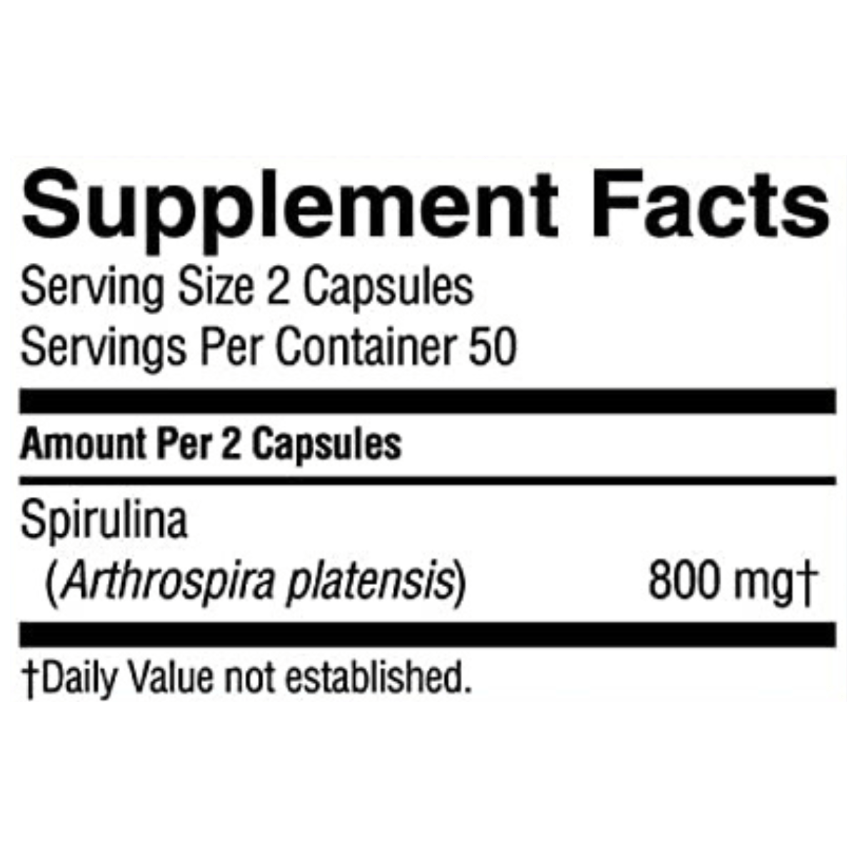 Nature's Sunshine Spiruline - 100 Cápsulas - Haz Tu Pedido