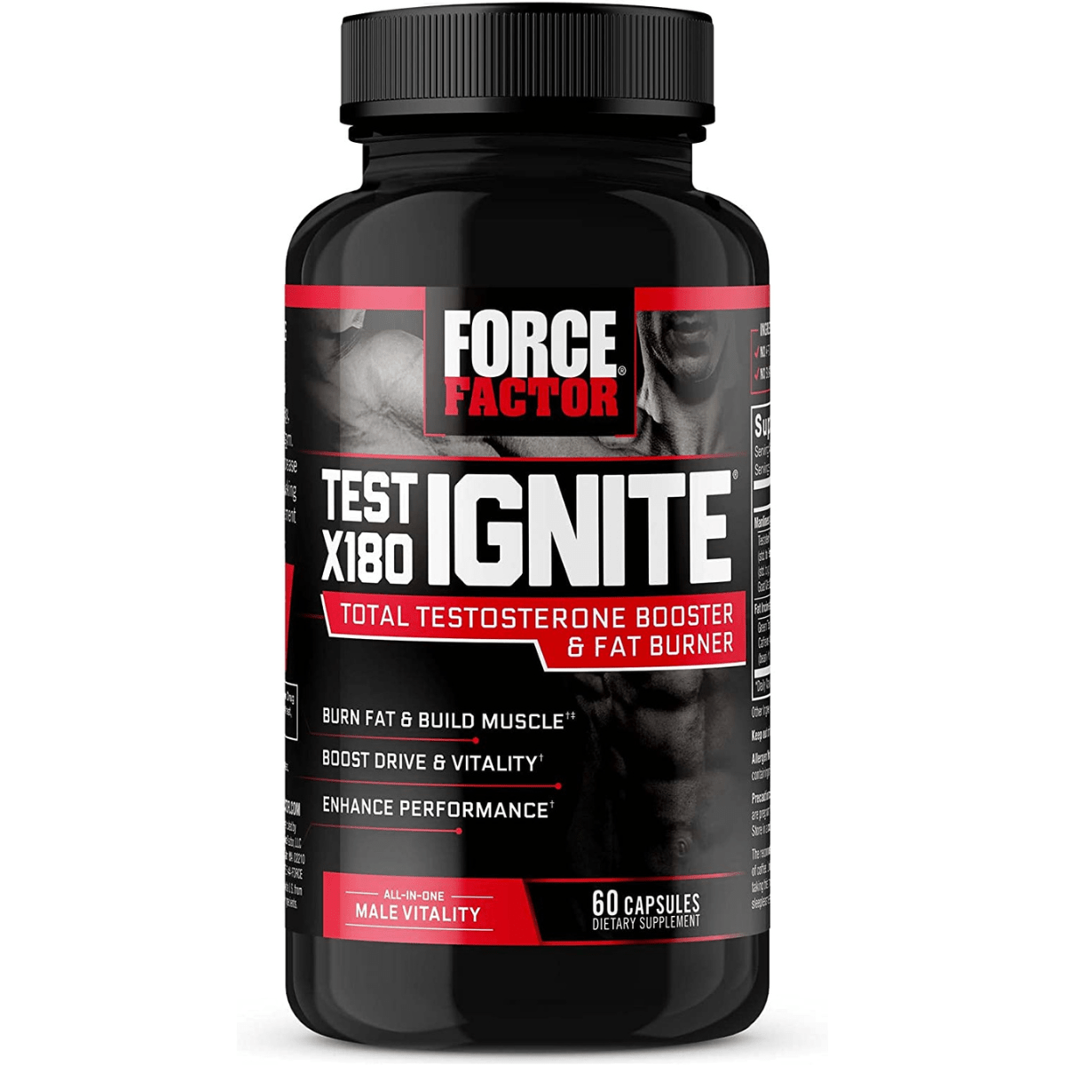 Force Factor Testosterone Boosters Test X180 IGNITE - 60 Cápsulas - Haz Tu Pedido