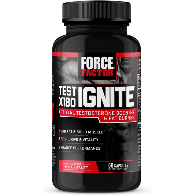 Force Factor Testosterone Boosters Test X180 IGNITE - 60 Cápsulas - Haz Tu Pedido