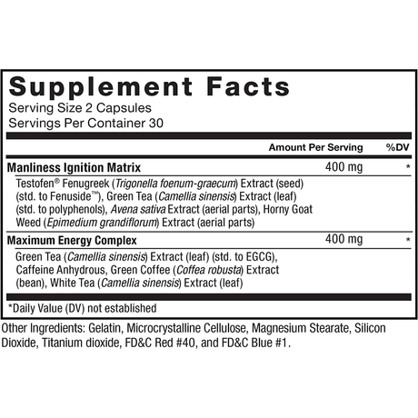 Force Factor Testosterone Boosters Test X180 IGNITE - 60 Cápsulas - Haz Tu Pedido