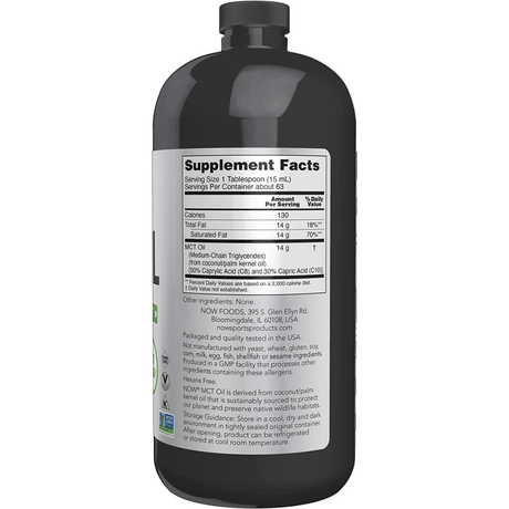 NOW Foods MCT Oil - 946 ml - Haz Tu Pedido