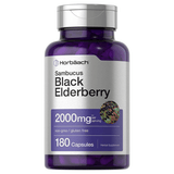 Horbaach Black Elderberry 2000mg - 180 Cápsulas - Haz Tu Pedido
