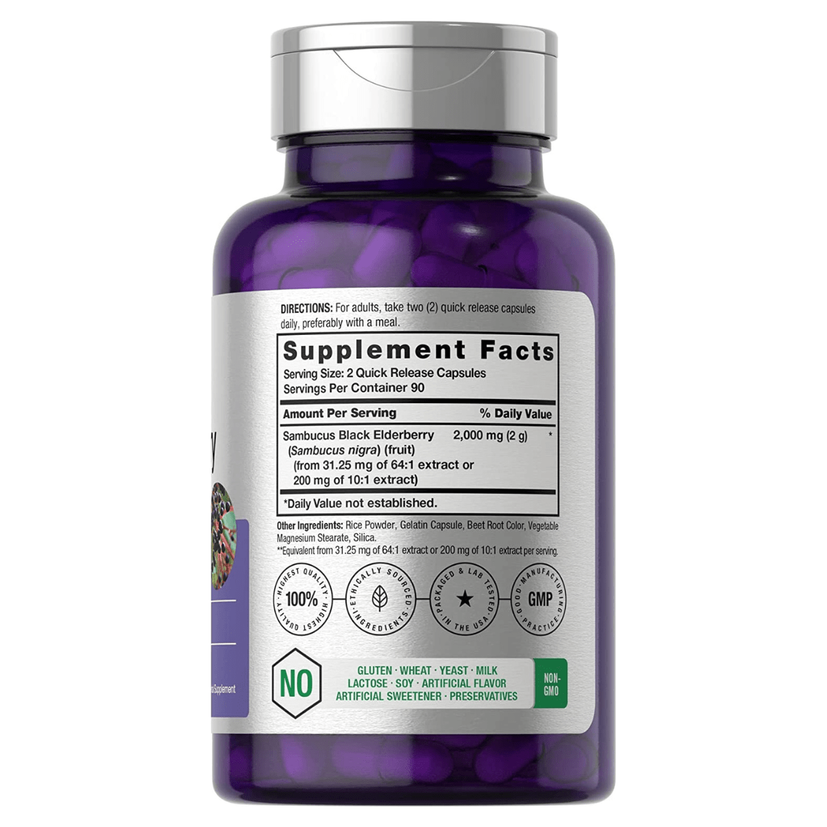 Horbaach Black Elderberry 2000mg - 180 Cápsulas - Haz Tu Pedido
