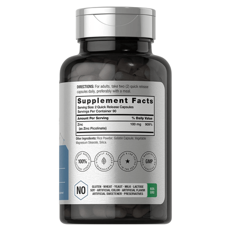 Horbaach Zinc Picolinate - 180 Cápsulas - Haz Tu Pedido