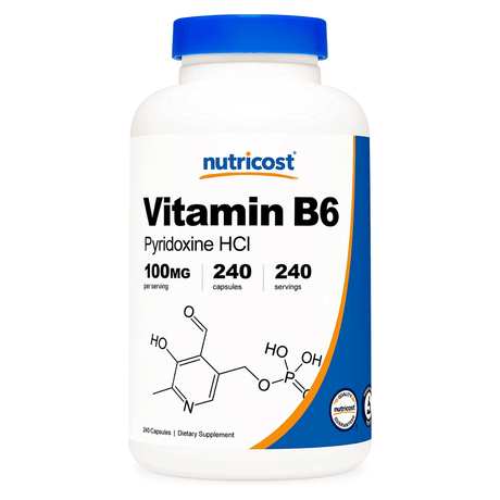 Nutricost Vitamin B6 Pyridoxine HCl - 240 Cápsulas - Haz Tu Pedido