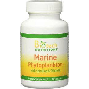 Biotech Nutritions Marine Phytoplankton with Spirulina and Chlorella - 30 Cápsulas - Haz Tu Pedido