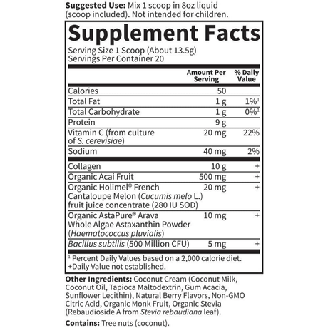 Garden of Life Grass Fed Collagen - Arándano Acai - 270 g - Haz Tu Pedido