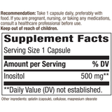 Natures Way Inositol 500 mg - 100 Cápsulas - Haz Tu Pedido