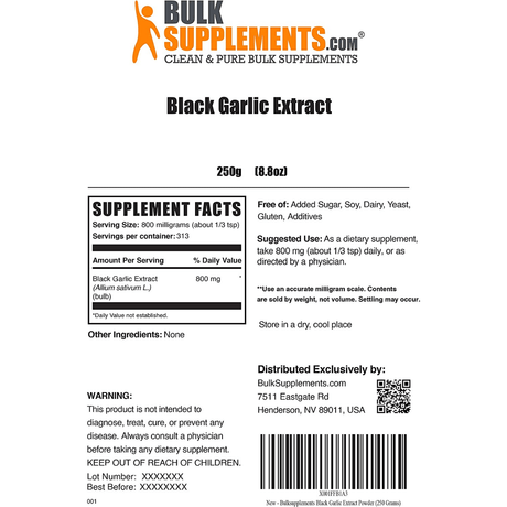 BulkSupplements Black Garlic Extract - Haz Tu Pedido