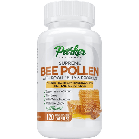 Parker Naturals BEST Bee Pollen, Royal Jelly and Propolis - 120 Cápsulas - Haz Tu Pedido