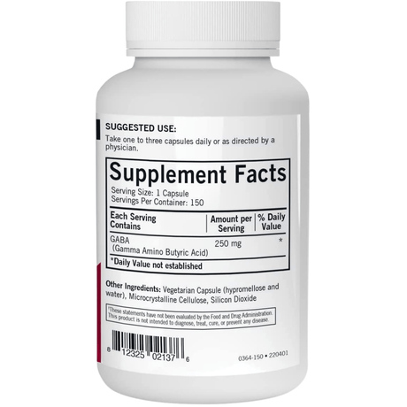 Kirkman GABA 250 mg - 150 Cápsulas - Haz Tu Pedido