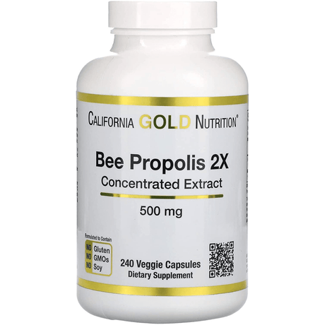 California Gold Nutrition Bee Propolis 2X Concentrated Extract - 240 Cápsulas Vegetales - Haz Tu Pedido