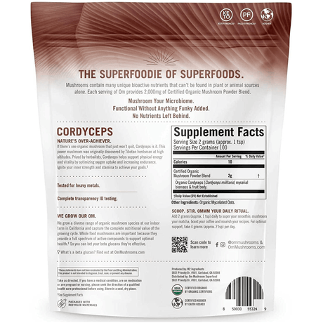 Om Mushroom Superfood Cordyceps Mushroom - 200 g - Haz Tu Pedido
