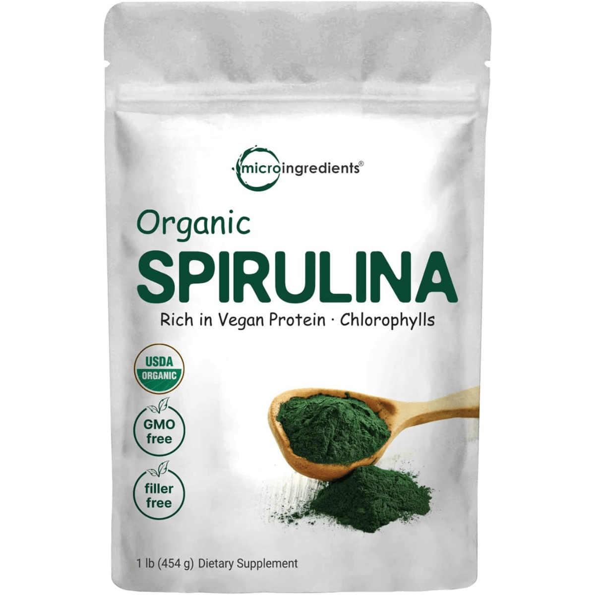 Micro Ingredients Organic Spirulina - 454 g - Haz Tu Pedido