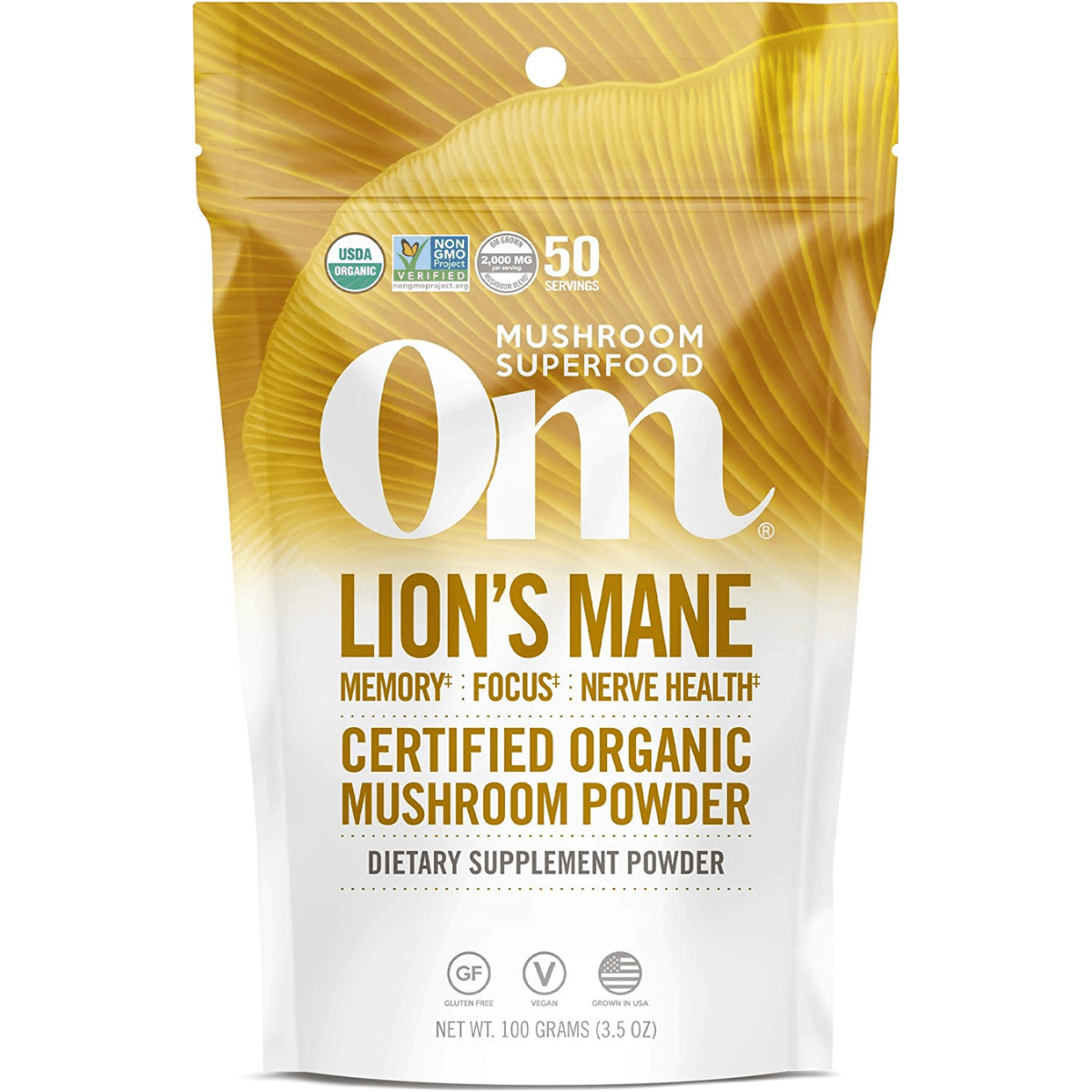 Om Mushroom Superfood Organic Lion's Mane Mushroom - Haz Tu Pedido