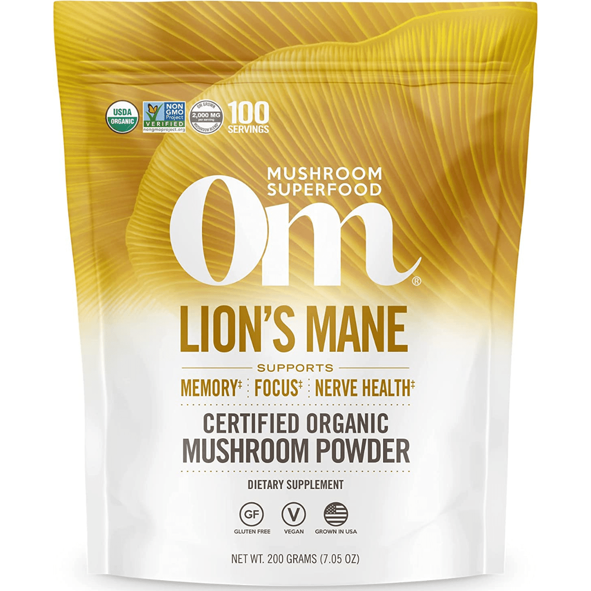 Om Mushroom Superfood Organic Lion's Mane Mushroom - Haz Tu Pedido