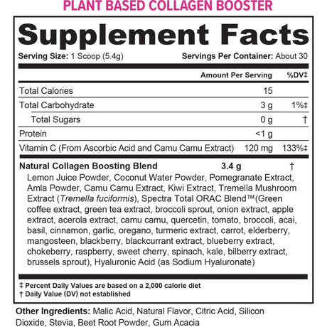 Vitauthority Plant Based Collagen Booster - Limonada Rosada Natural - 162 g - Haz Tu Pedido