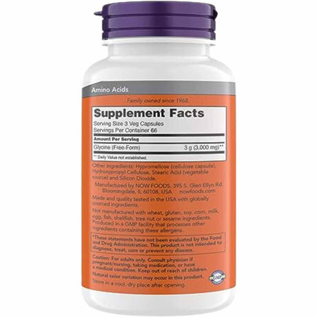 Glicina - 1000mg - 200 Cápsulas - Haz Tu Pedido