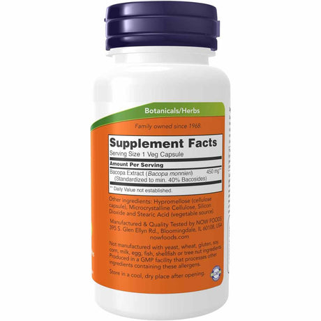Extracto de Bacopa - 450 mg - 90 Cápsulas Vegetales - Haz Tu Pedido