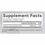 Sports Research Vitamina C 1000 mg - 240 Cápsulas Vegetales